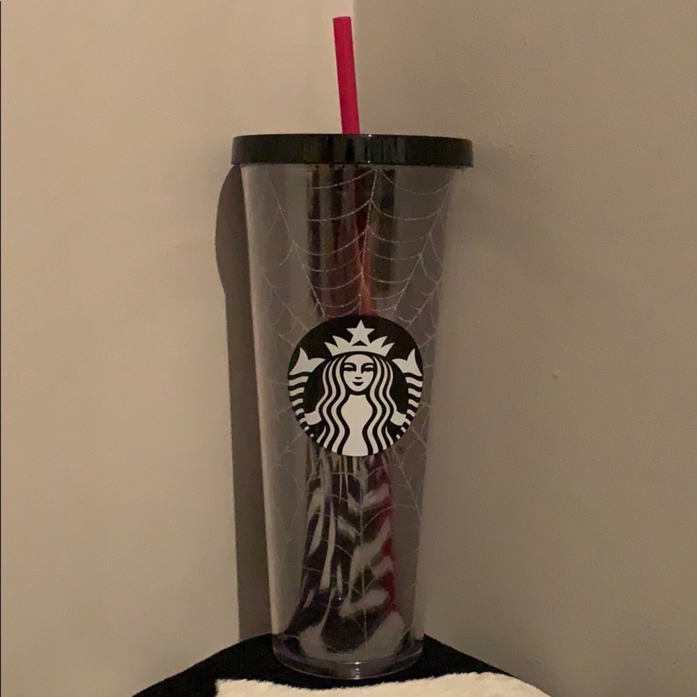 Starbucks Halloween Glitter Spider Web Cup